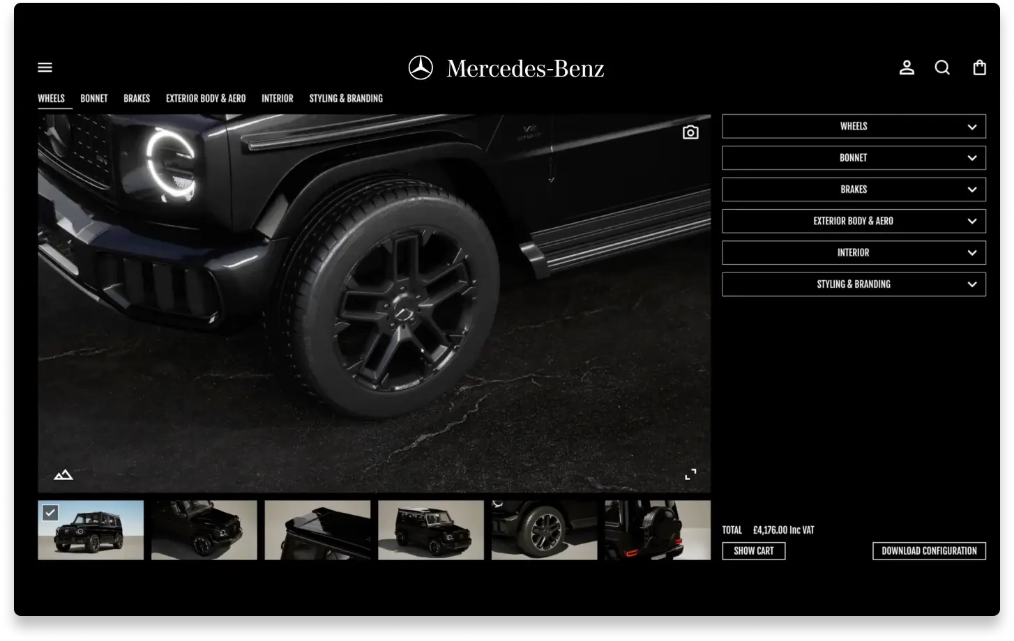 Configurator on the brand website